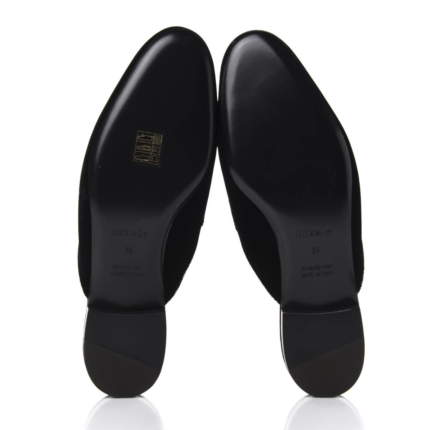 Hermes Velvet Trocadero Mule 38 Black 7 of 12