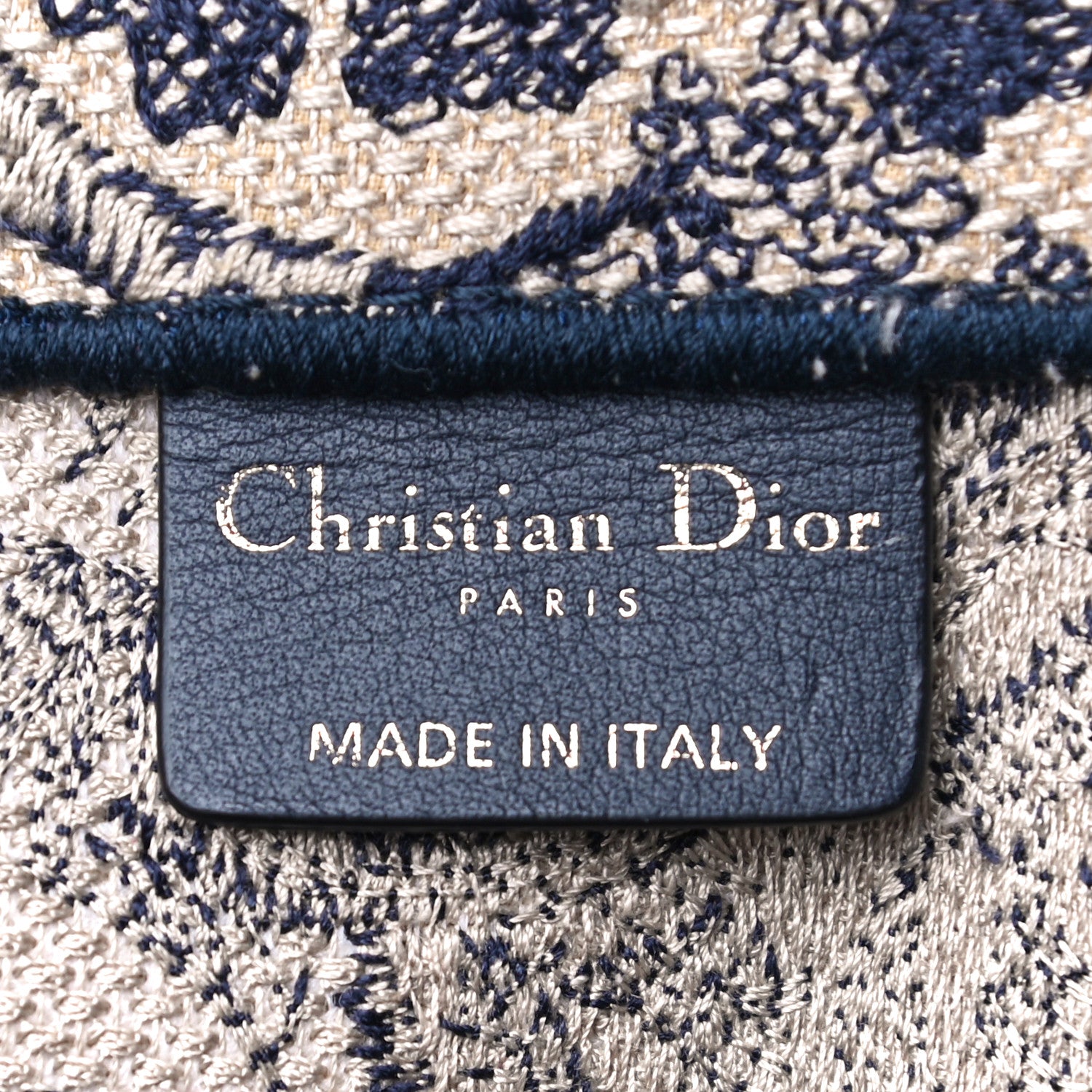 Christian Dior Canvas Embroidered Large Dioriviera Toile De Jouy Book Tote Black 5 of 9