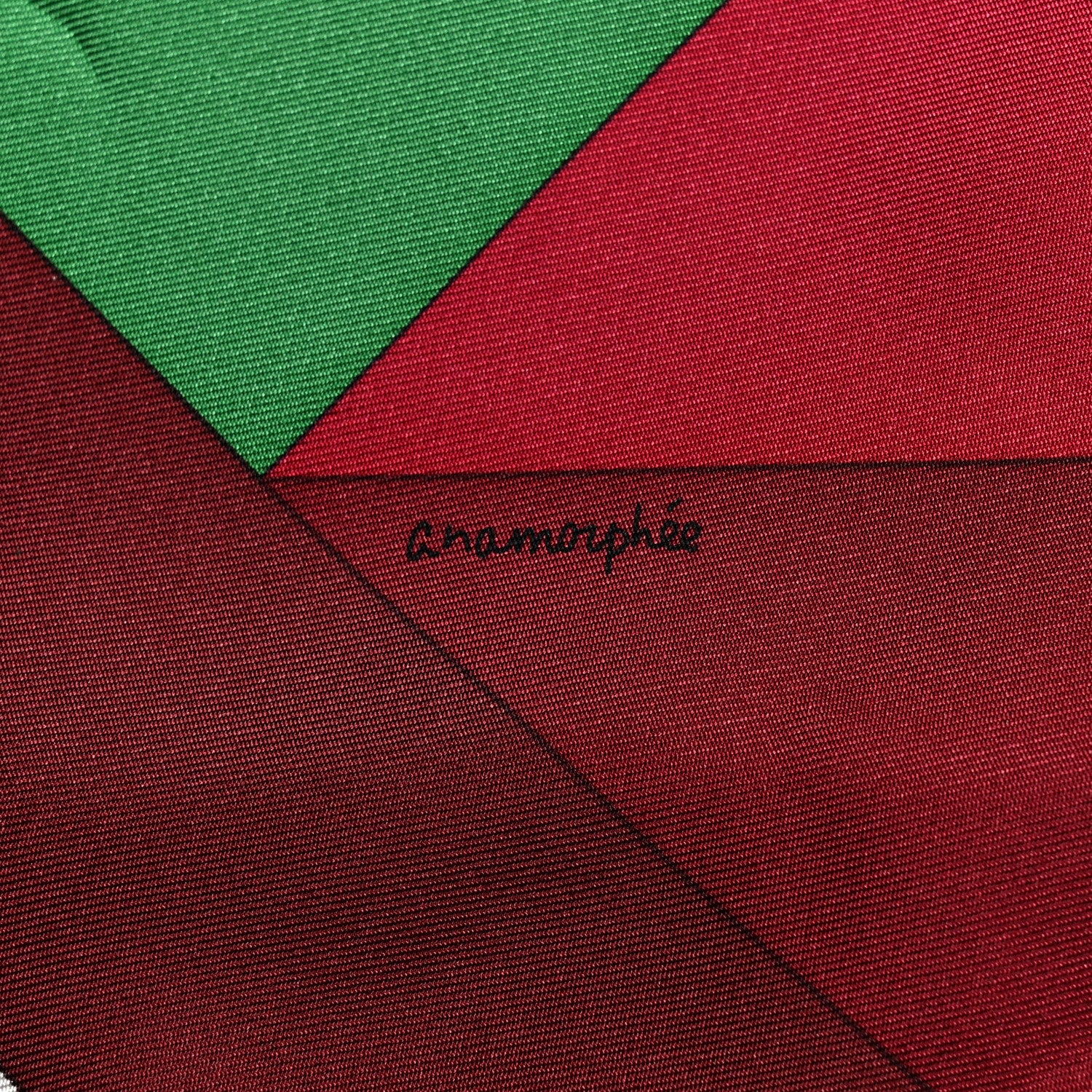 Hermes Silk Perspective Cavaliere 90 Twill Orange Rouge H Vert 4 of 4