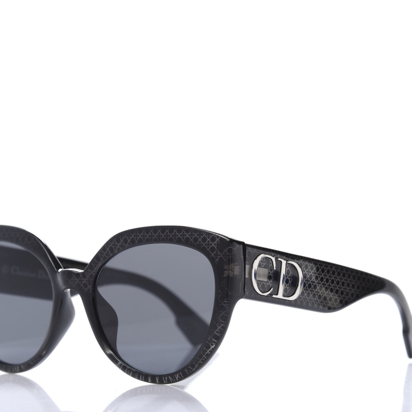 Acetate Cannage DDiorF Cat Eye Sunglasses Black
