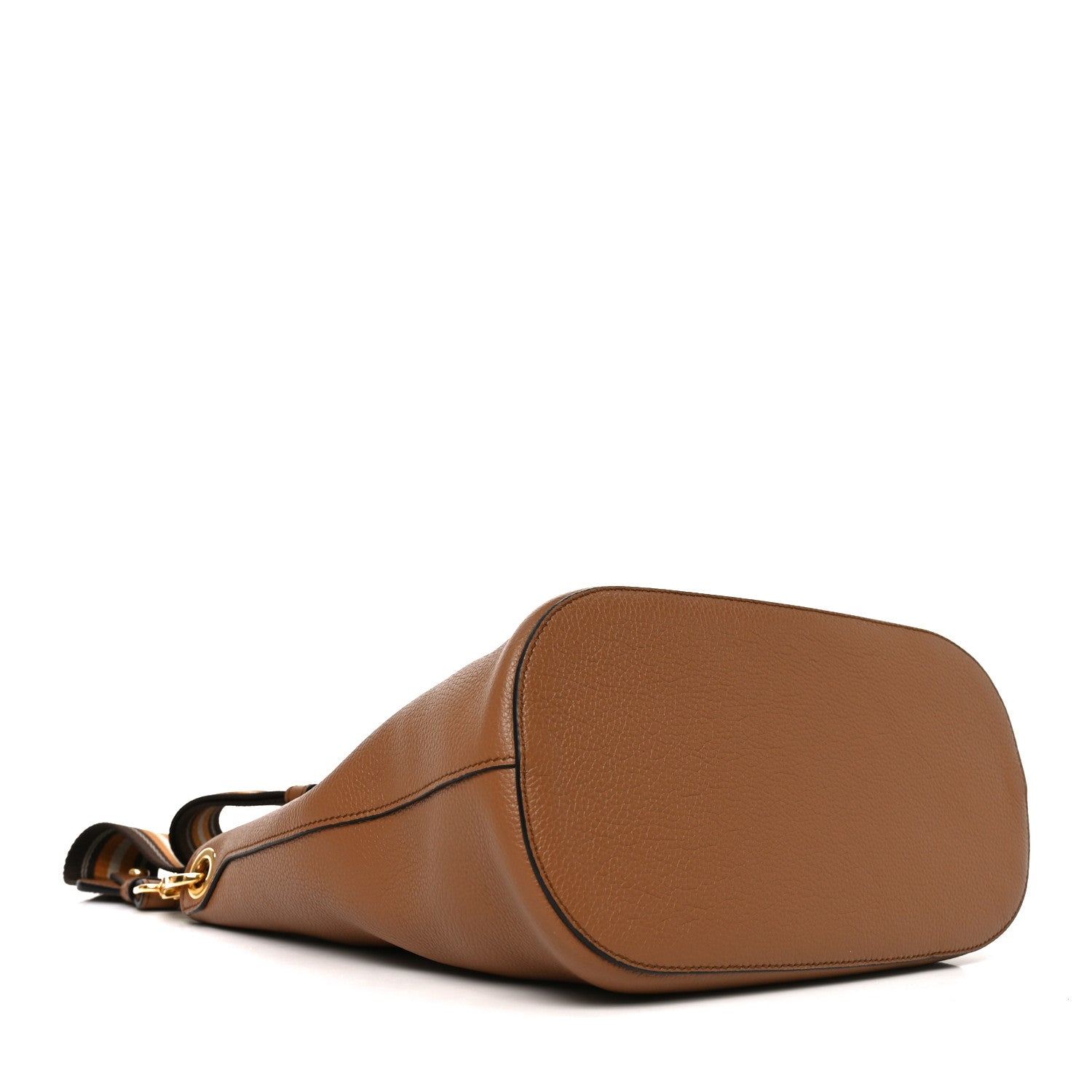 Prada Vitello Phenix Logo Hobo Caramel 4 of 9
