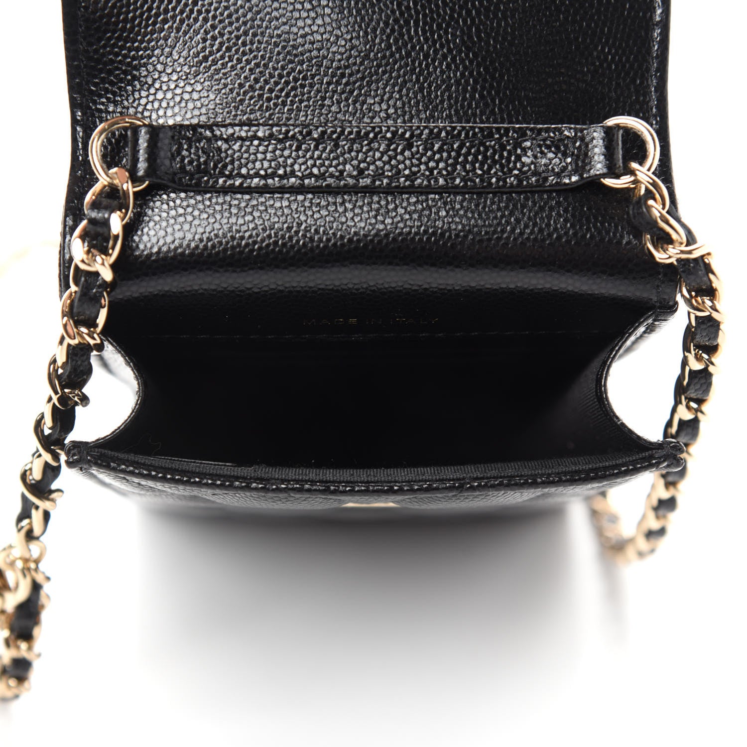 Chanel Caviar Quilted Crystal CC Airpods Pro and Phone Case With Chain Black 5 of 13