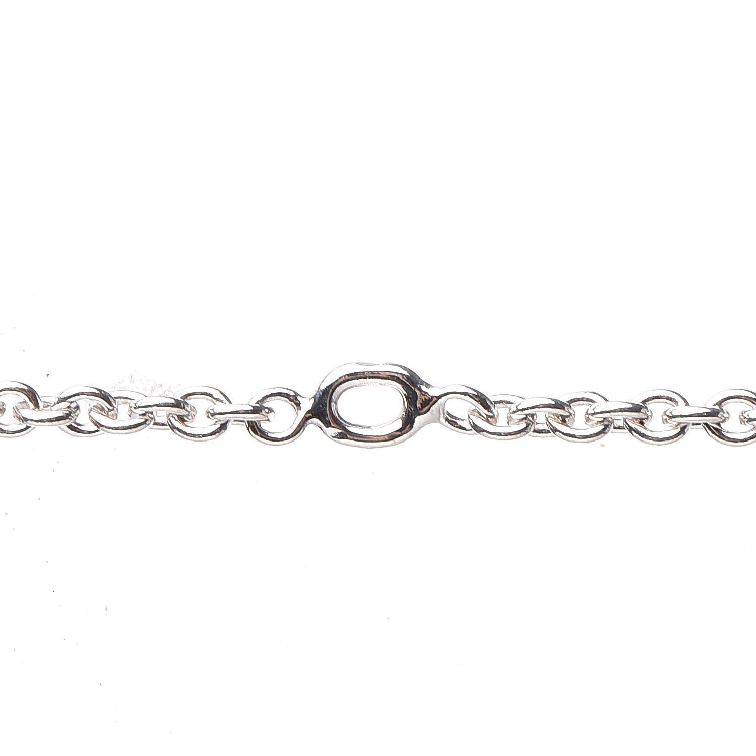 Hermes Sterling Silver PM Galop Pendant Necklace 7 of 9