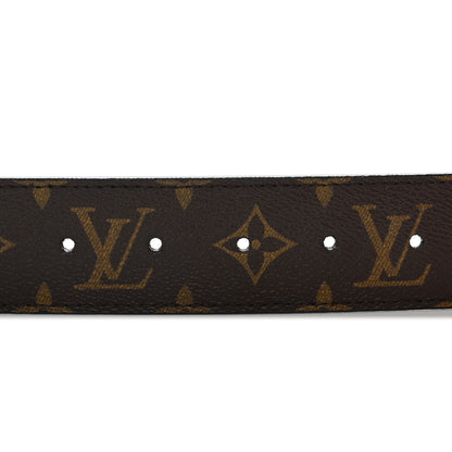 Louis Vuitton Calfskin Monogram 40mm LV Initiales Reversible Belt 85 34 Black 4 of 5