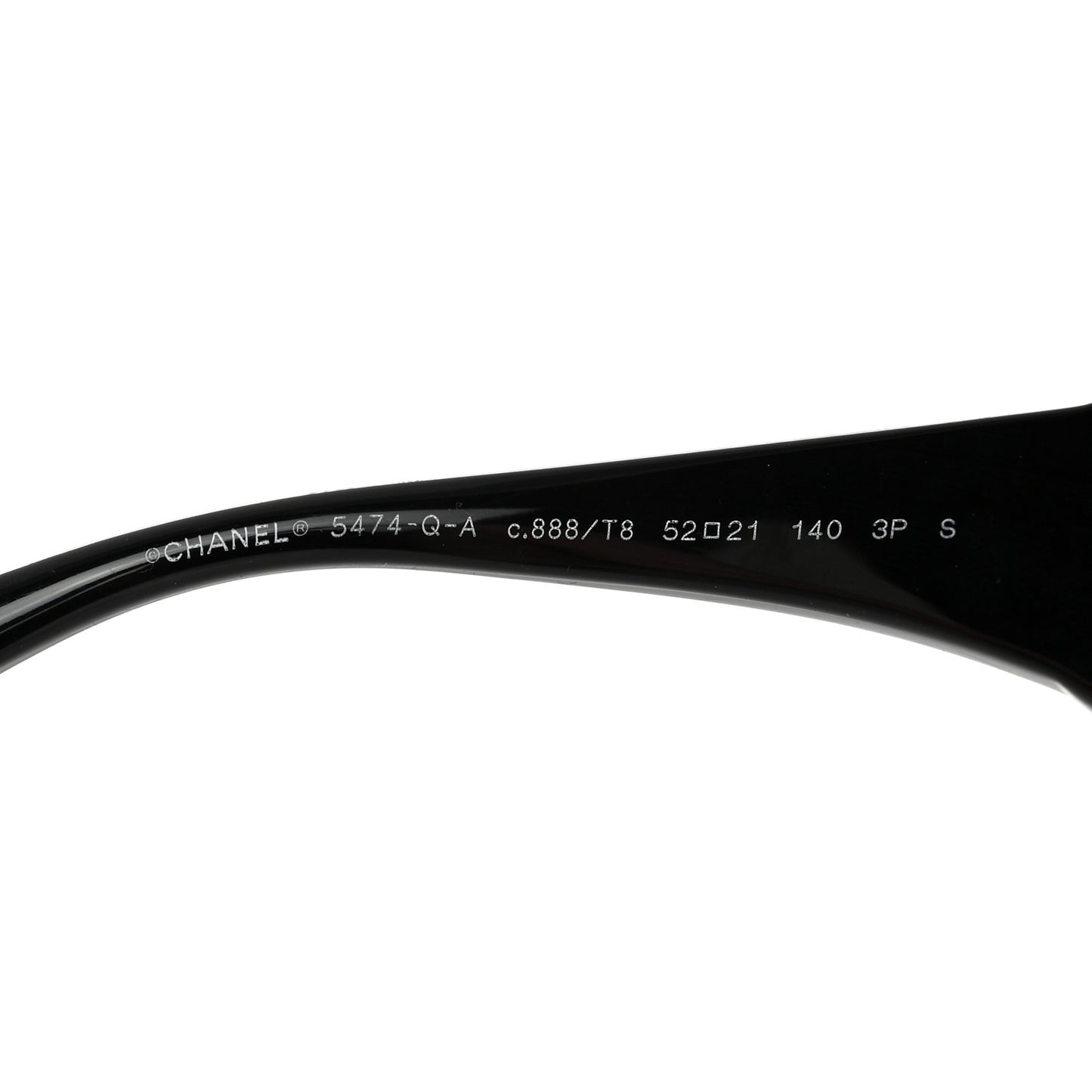 Acetate Calfskin Square Sunglasses 5474-Q-A Black