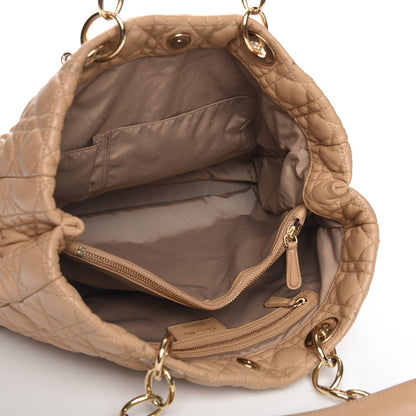 Christian Dior Lambskin Cannage Large Dior Soft Shopping Tote Beige 5 of 10