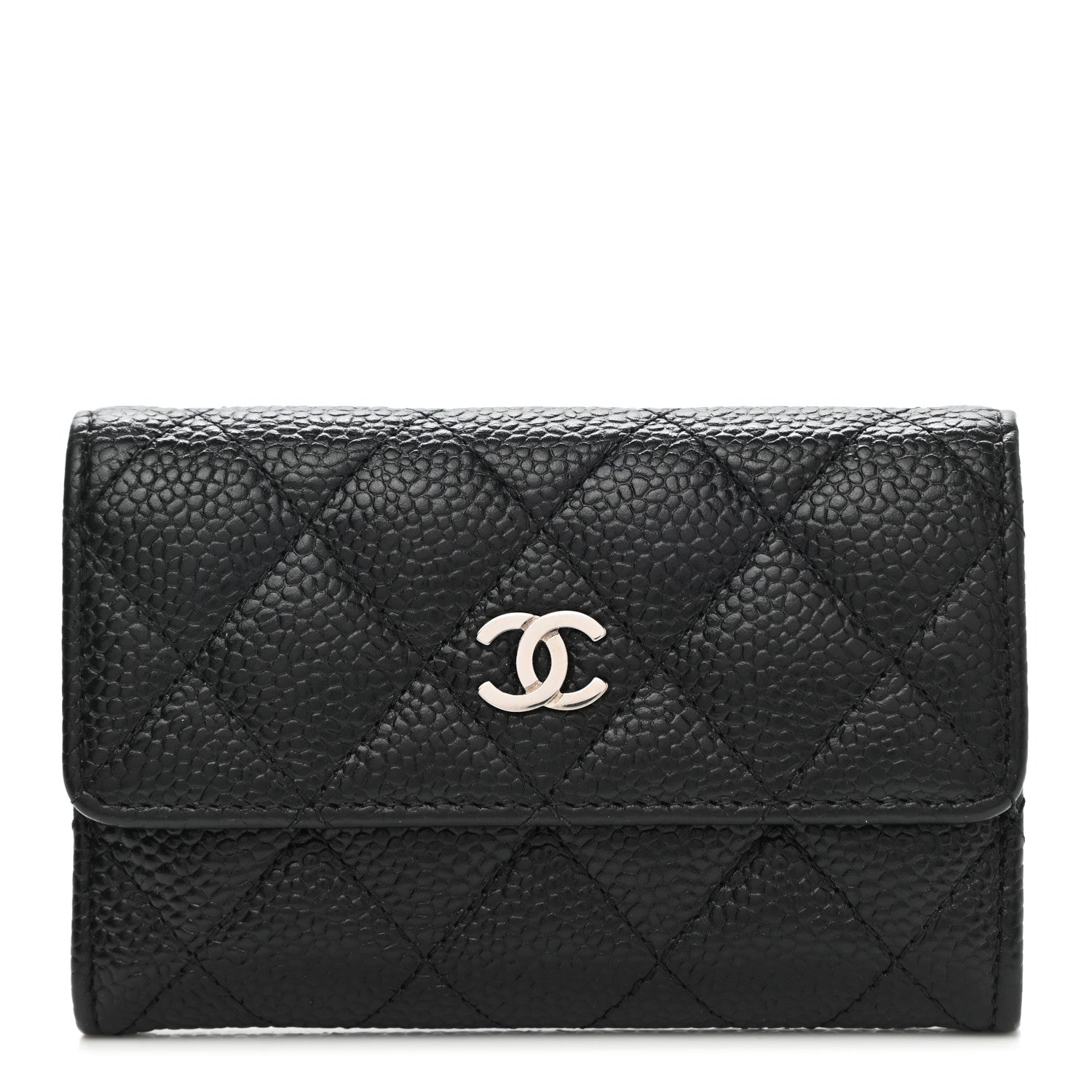 Chanel Caviar Quilted Flap Card Holder Black 1 of 8