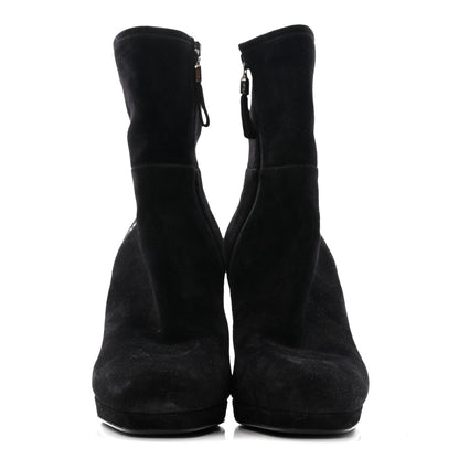 Prada Scamosciato Zip Boots 40 Black 3 of 11