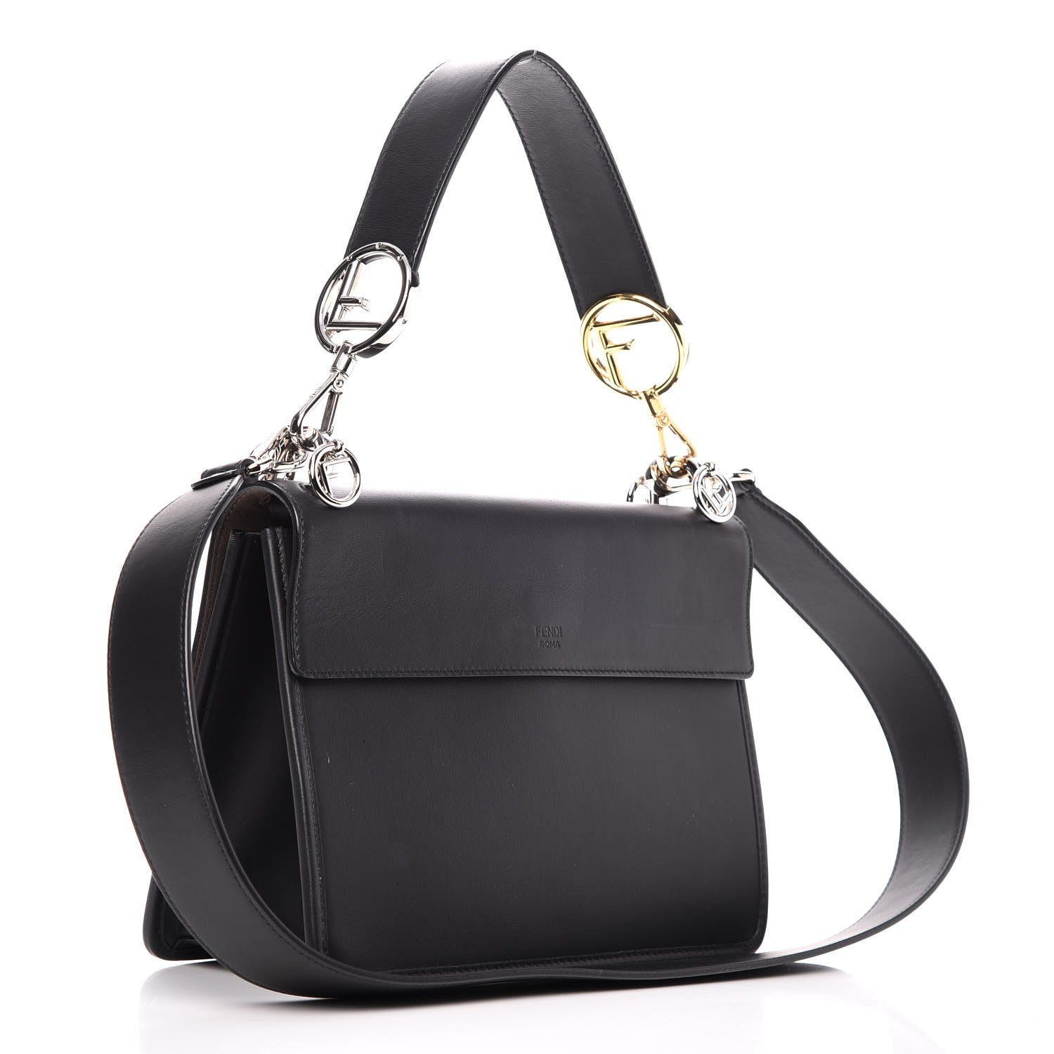 Fendi Vitello Century Opaco F is Fendi Kan I Shoulder Bag Black 4 of 17
