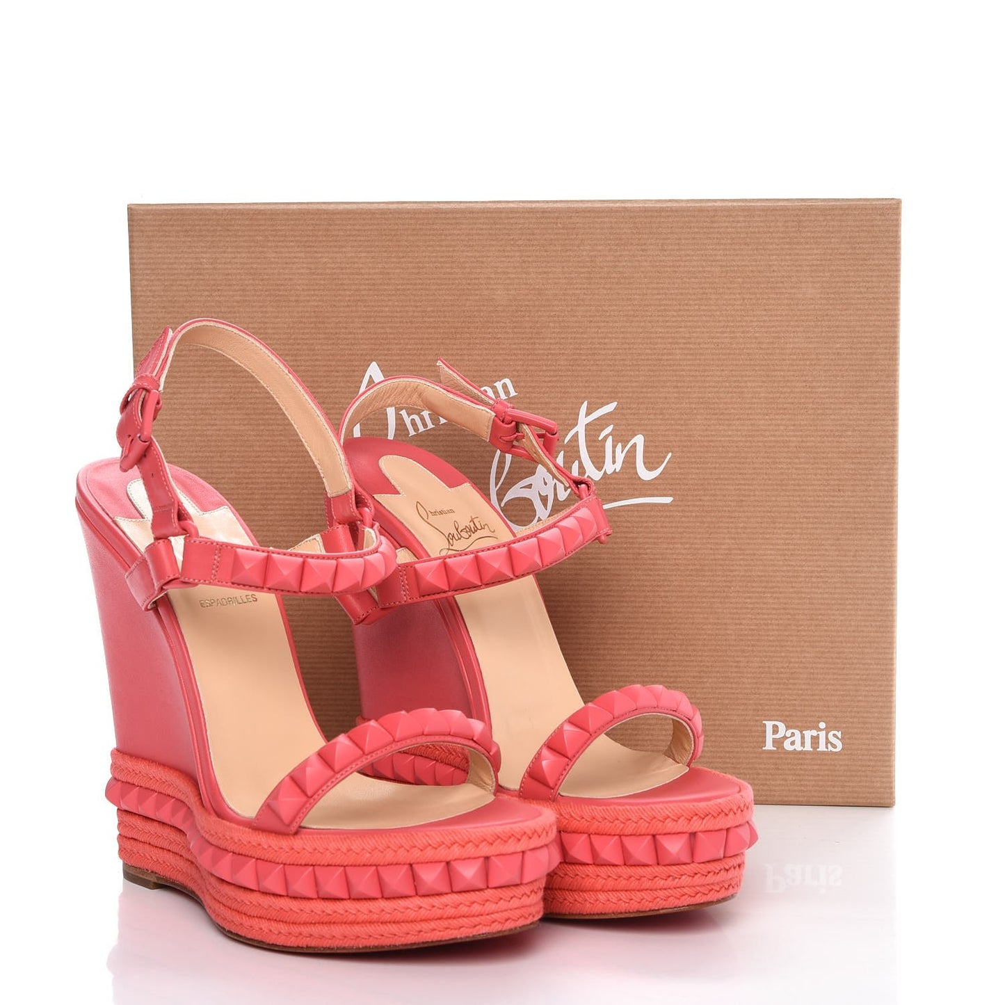 Calfskin Rope Cataclou 140 Wedge Sandals 38 Framboisine