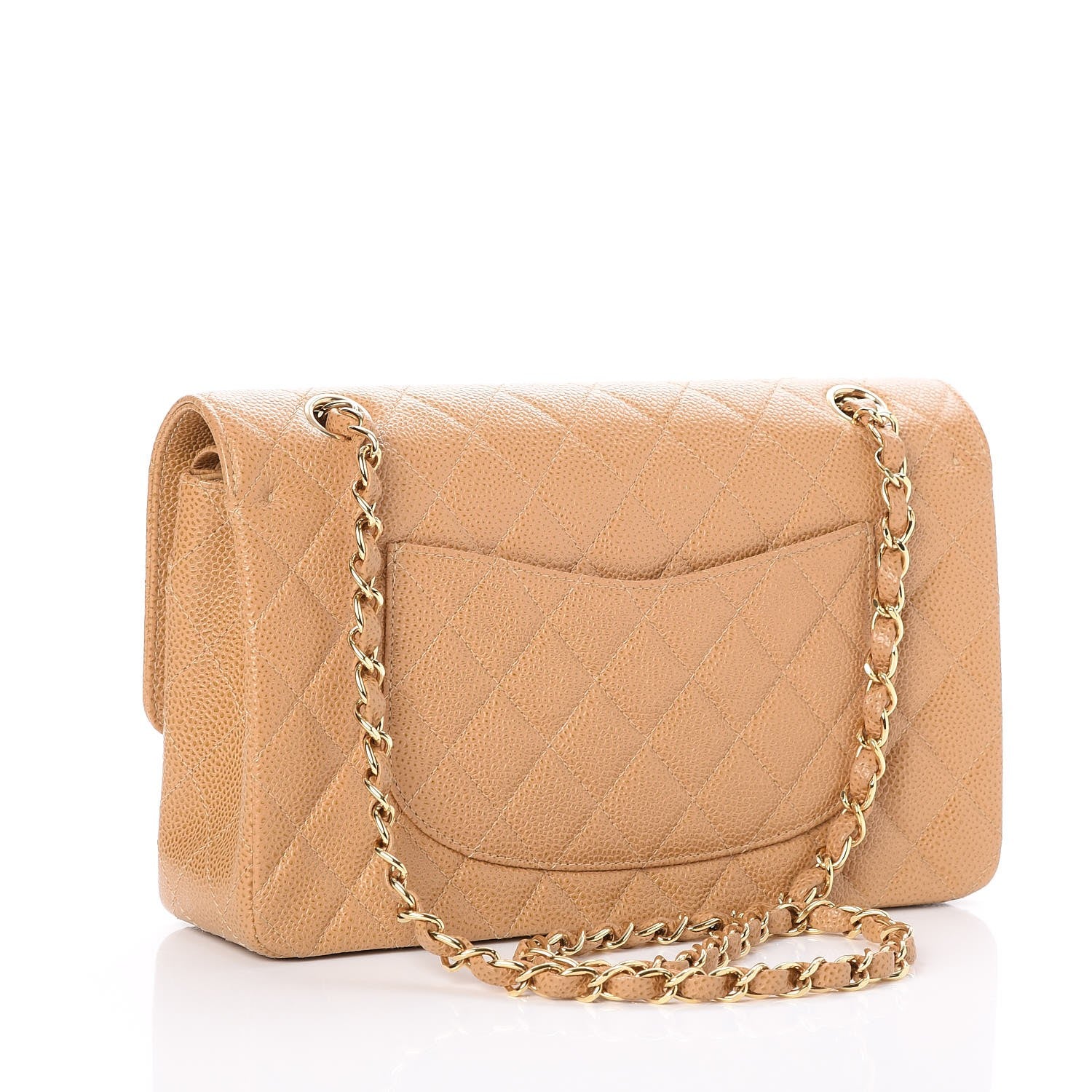 Chanel Caviar Quilted Medium Double Flap Beige 4 of 9