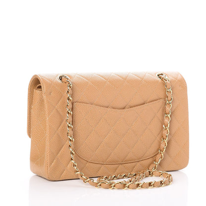 Chanel Caviar Quilted Medium Double Flap Beige 4 of 9