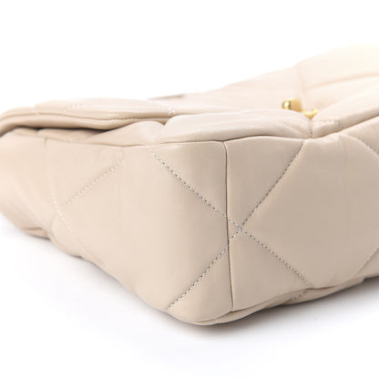 Chanel Lambskin Quilted Large 19 Flap Beige 6 of 11