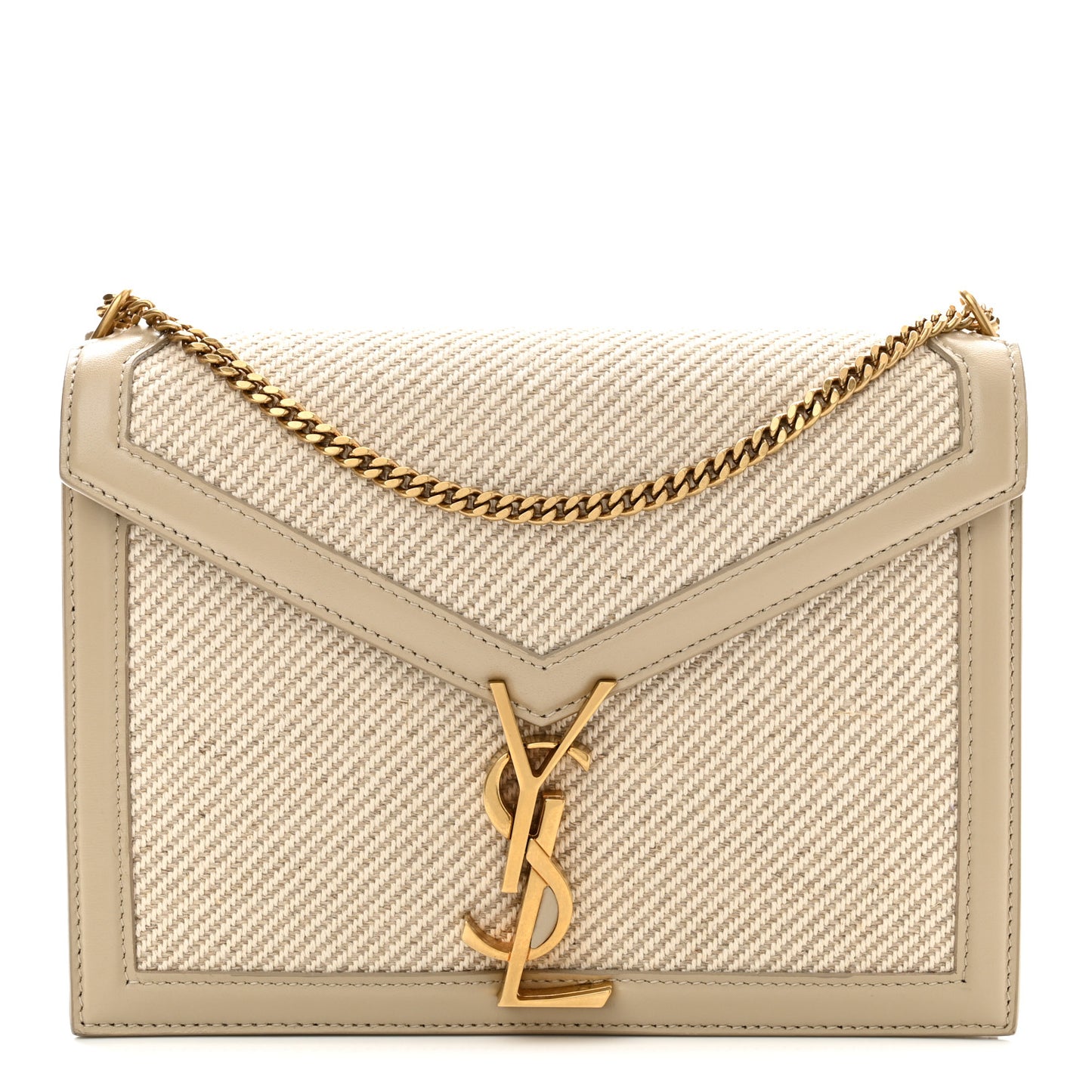 Canvas Calfskin Classic Monogram Cassandra Natural Beige Sea Salt