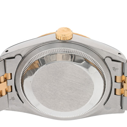 Rolex Stainless Steel 18K Yellow Gold Diamond 36mm Oyster Perpetual Datejust Watch Champagne 16233 4 of 5