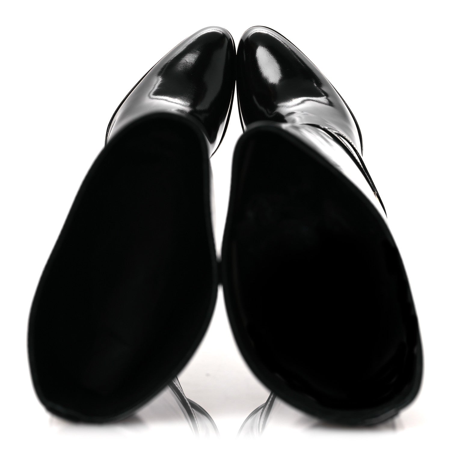 Saint Laurent Patent Calfskin Diane 100 Boots 37 Black 2 of 12