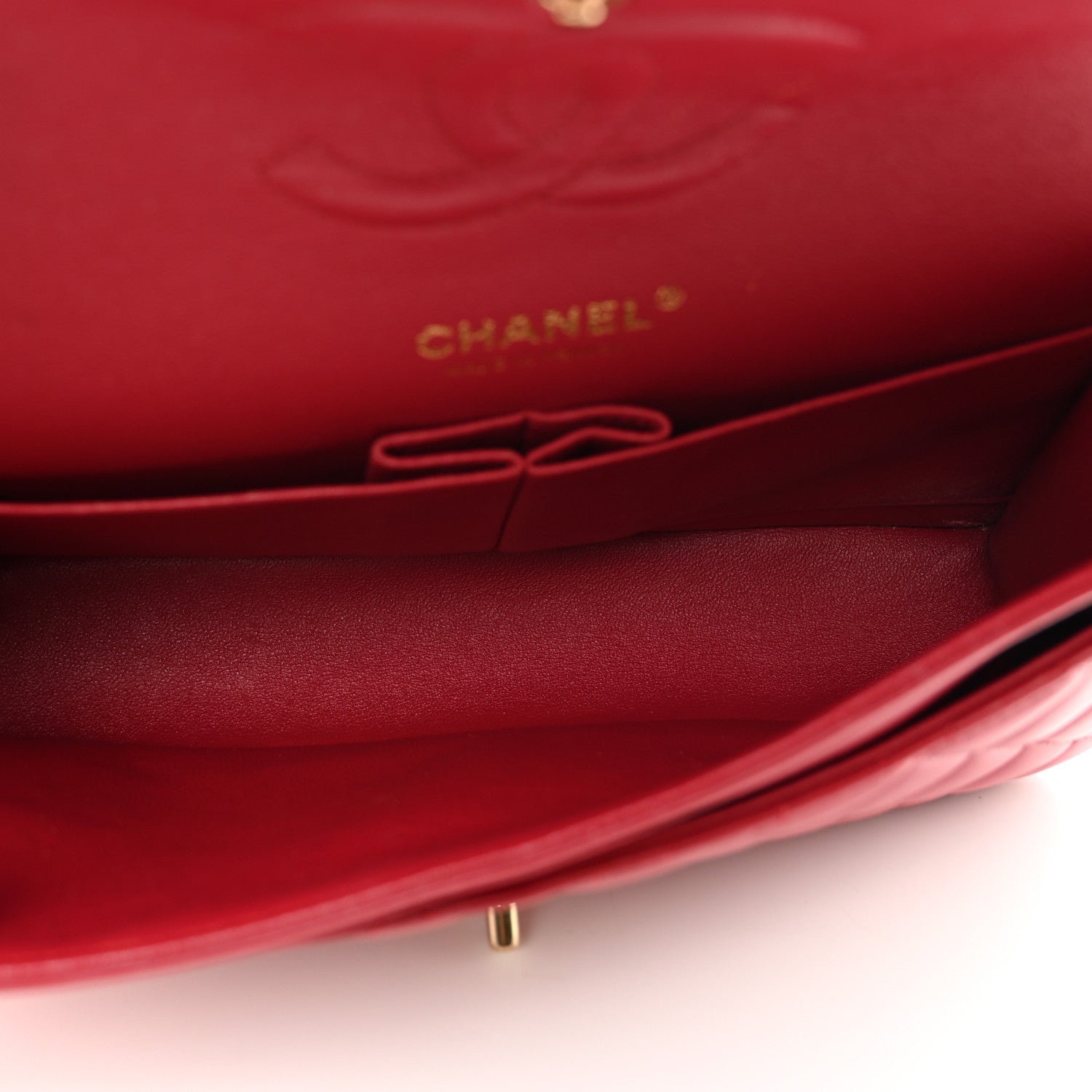 Chanel Lambskin Quilted Medium Double Flap Dark Pink 5 of 10