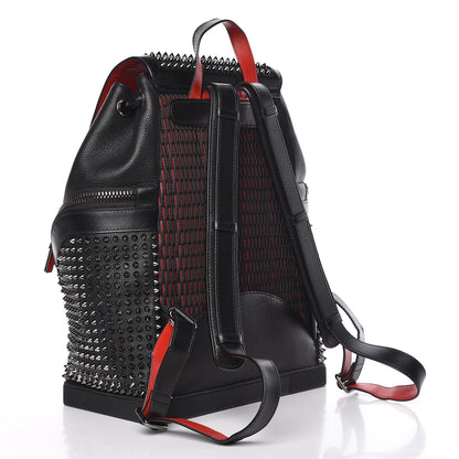 Christian Louboutin Calfskin Spiked Explorafunk Backpack Black 3 of 16
