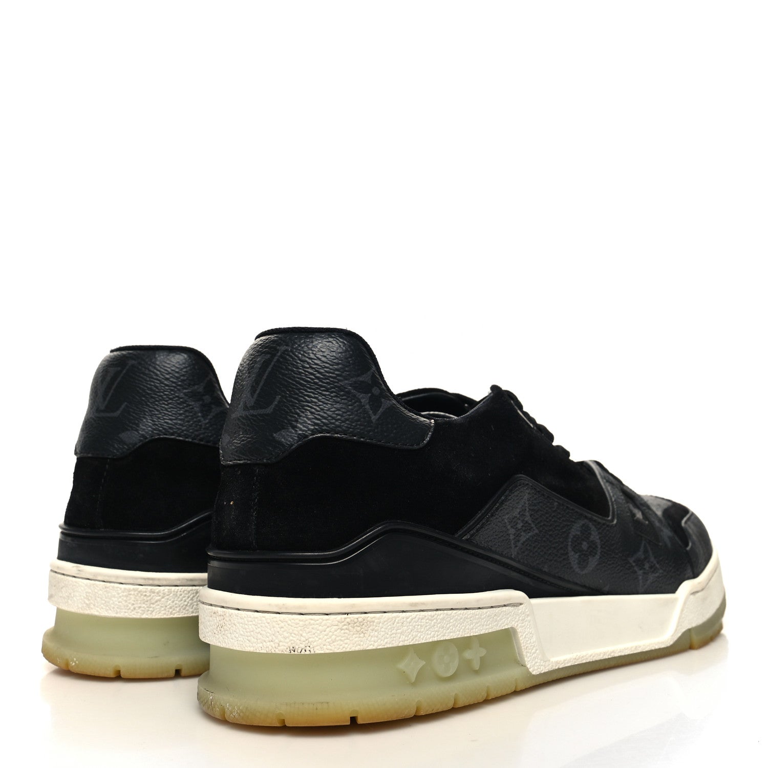 Louis Vuitton Monogram Eclipse LV Trainer Sneaker 10 Black 4 of 8
