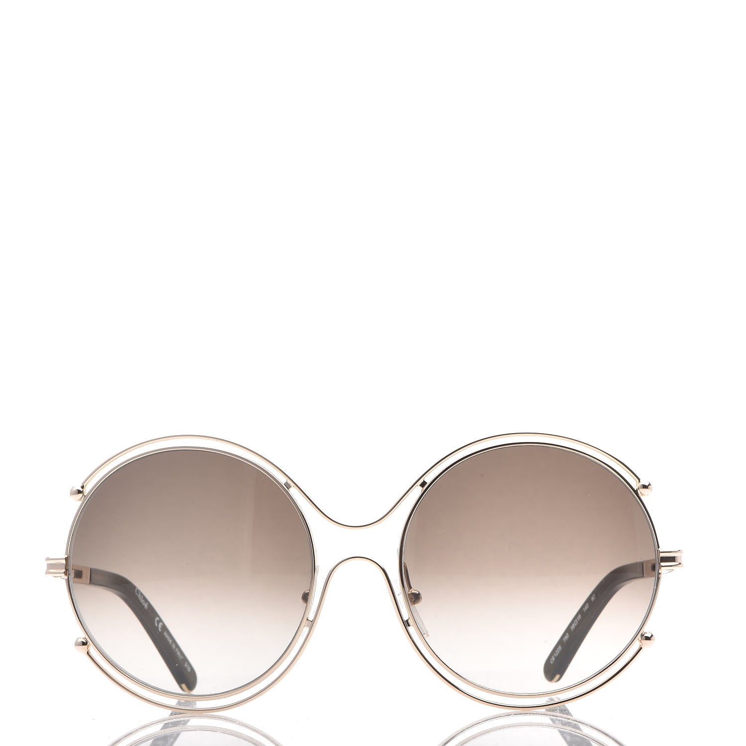 Chloe Isidora Oversized Round Sunglasses CE122S Gold 2 of 7