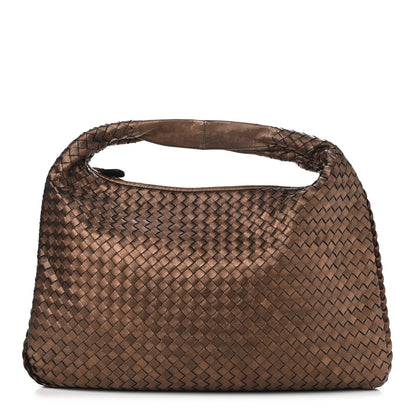 Bottega Veneta Metallic Nappa Intrecciato Large Veneta Hobo Copper 1 of 11
