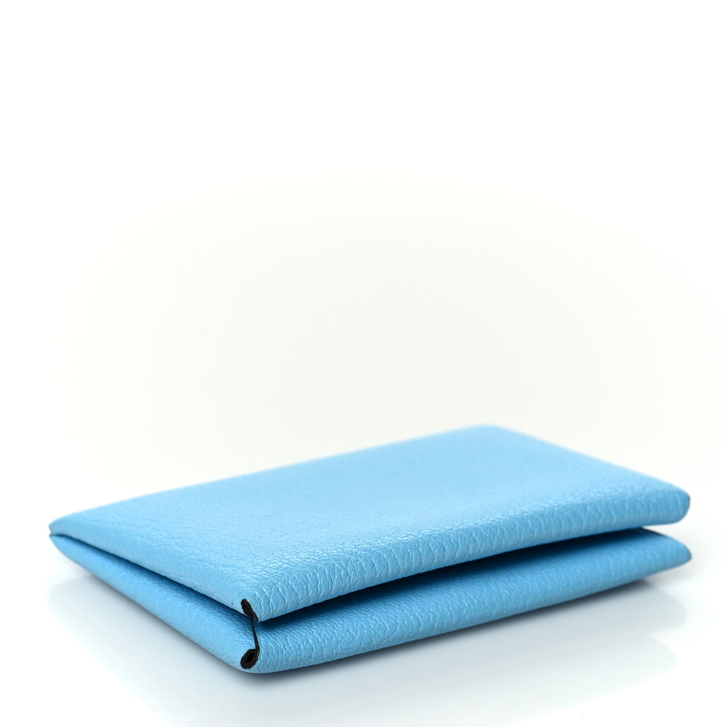 Chevre Mysore Verso Calvi Card Case Celeste Kraft