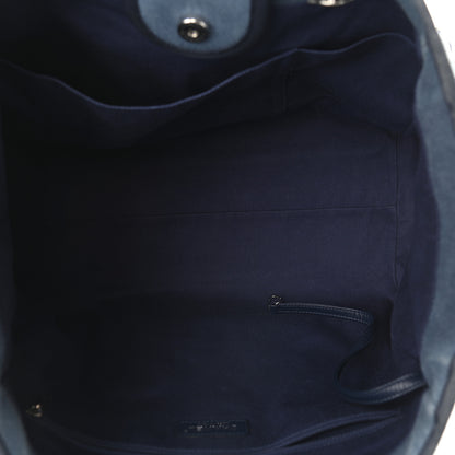 Chanel Denim Large Deauville Tote Blue 5 of 9