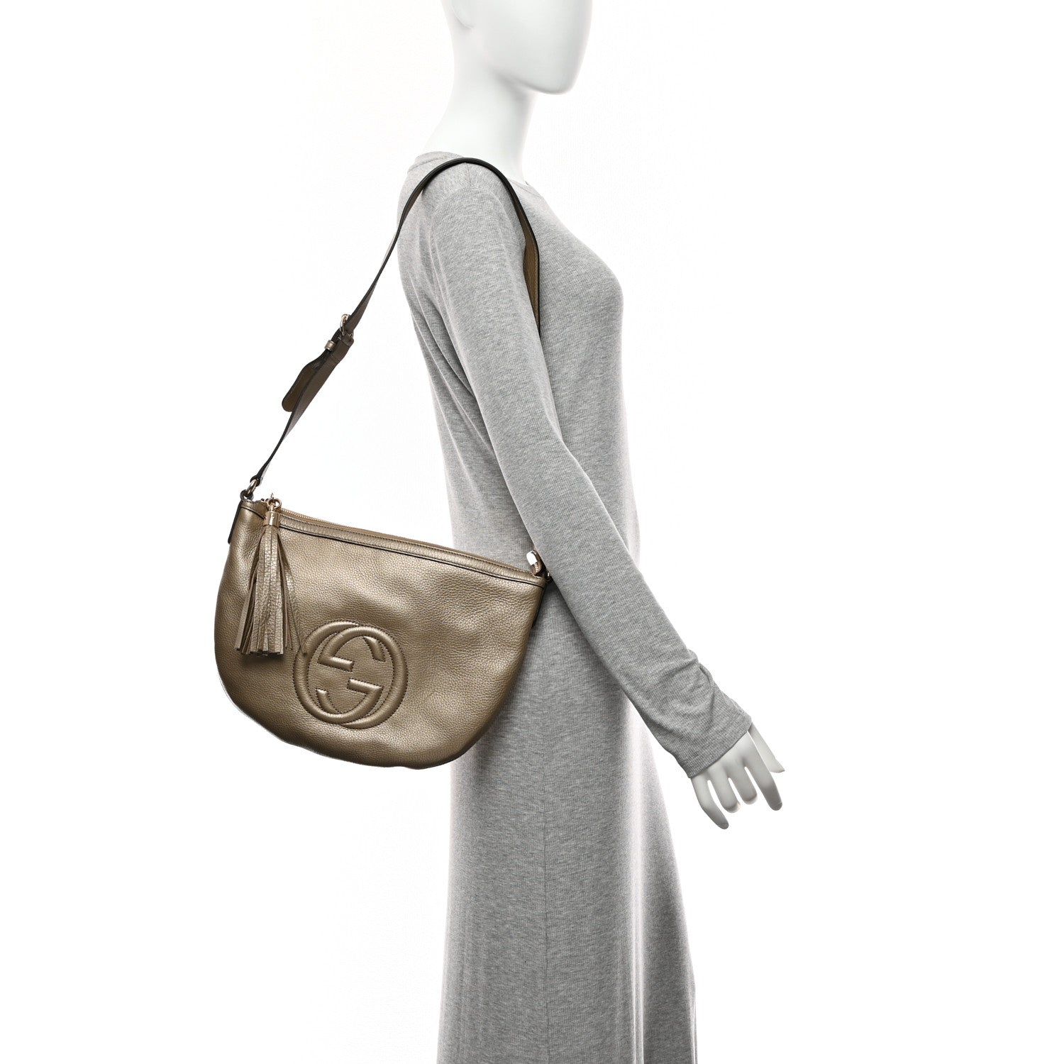 Gucci Pebbled Calfskin Small Soho Hobo Fango 2 of 11
