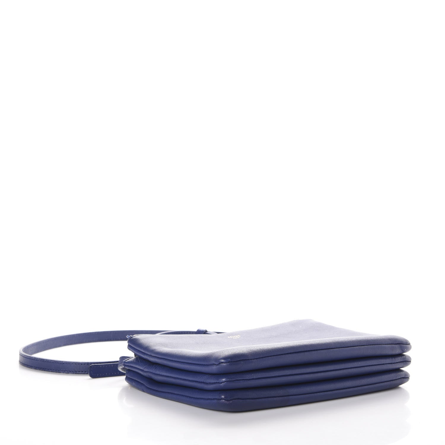 Celine Lambskin Small Trio Crossbody Bag Indigo 4 of 9