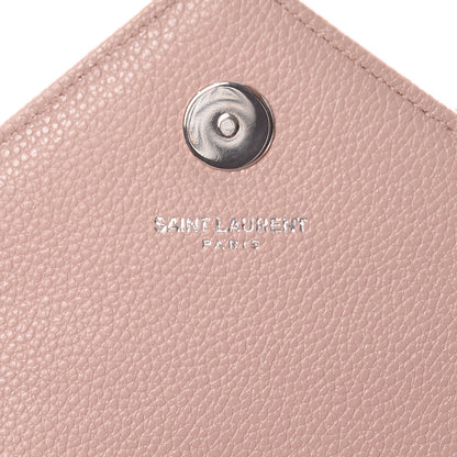 Saint Laurent Sheepskin Matelasse Monogram Classic Baby Chain Pale Pink Bag 6 of 13