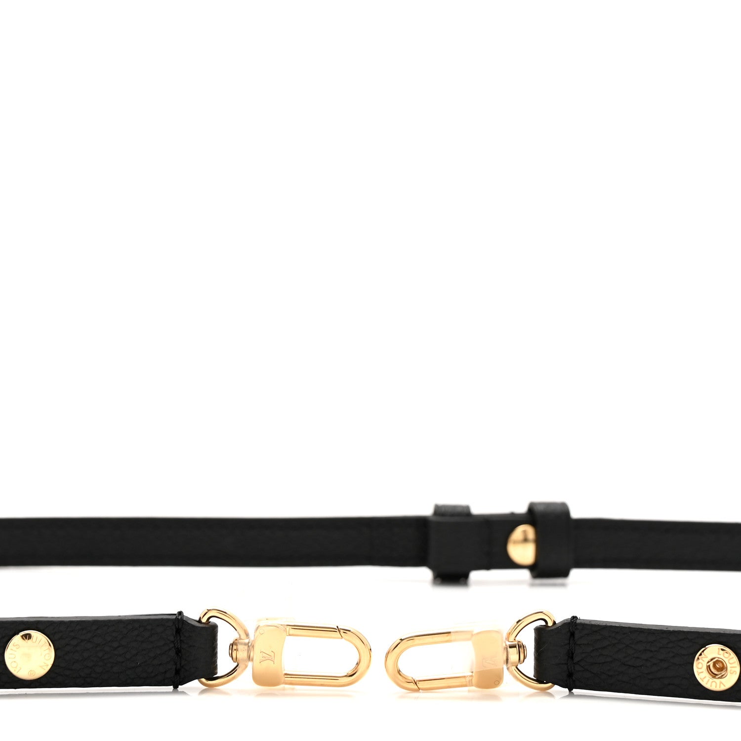 Louis Vuitton Calfskin 16mm Adjustable Shoulder Strap Black 3 of 4