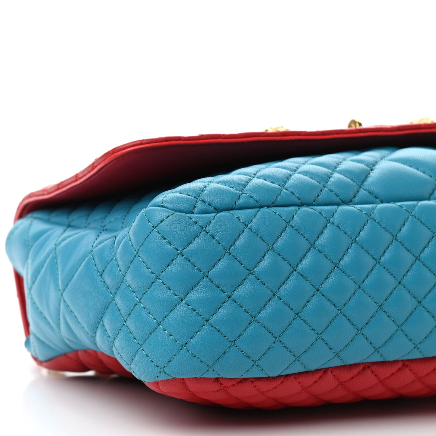 Nappa Quilted Icon Shoulder Bag Red Blue Black