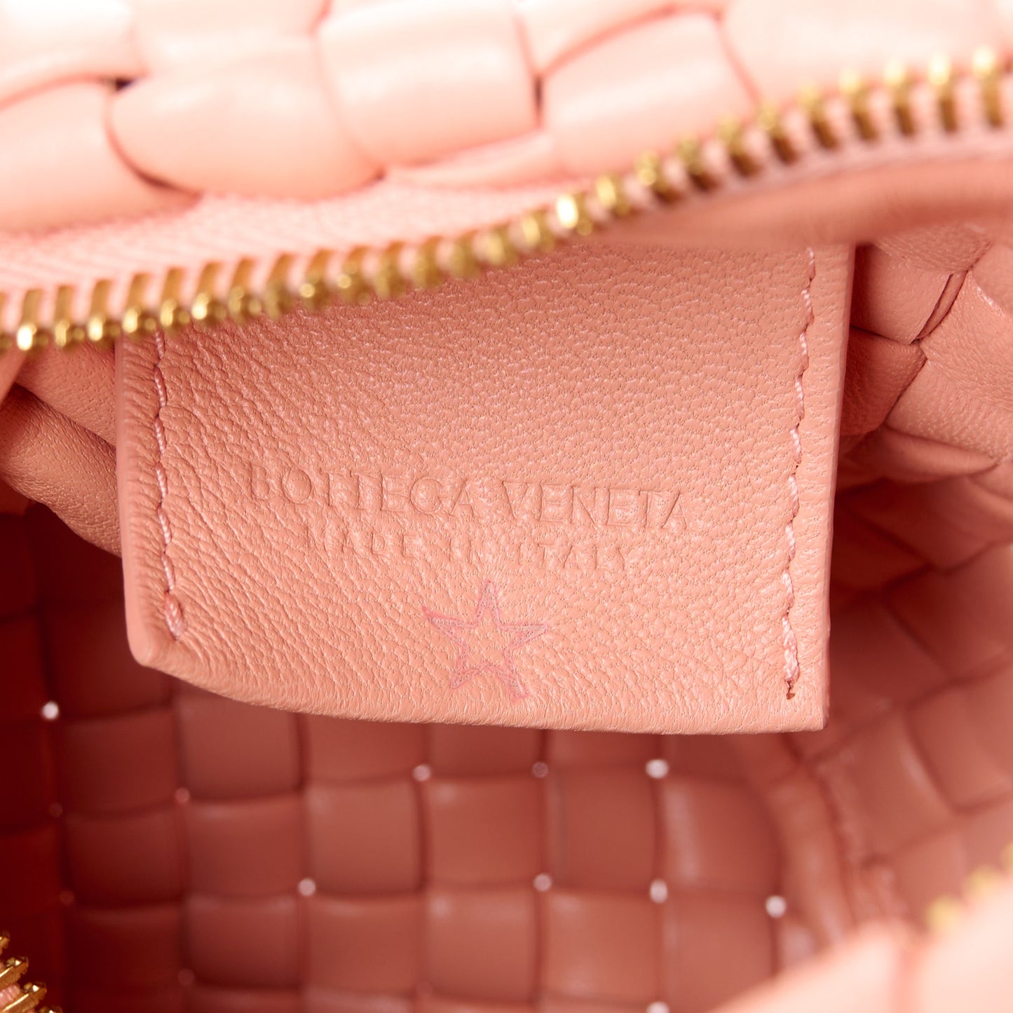 Lambskin Padded Intrecciato Mini Jodie Peachy