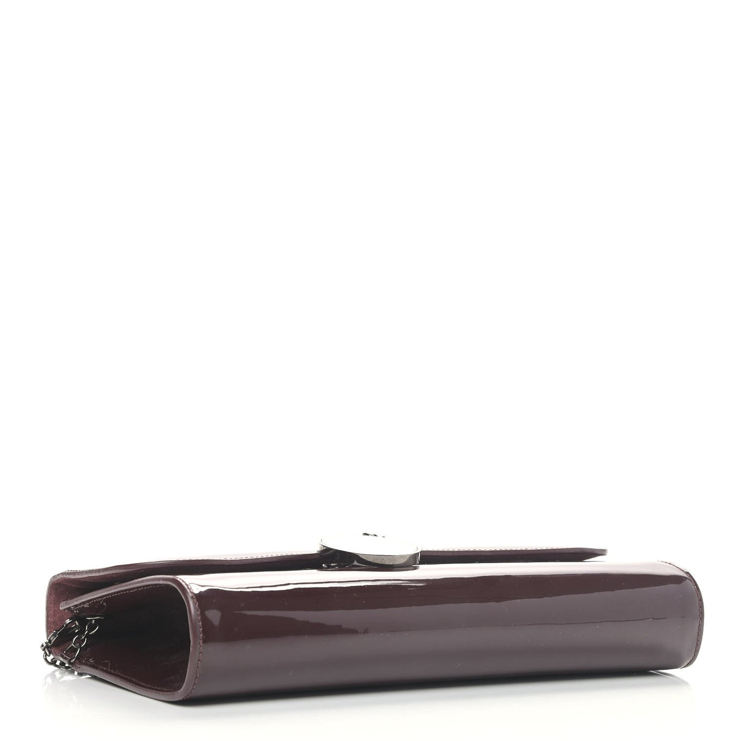 Patent Riviera Clutch Lie De Vin