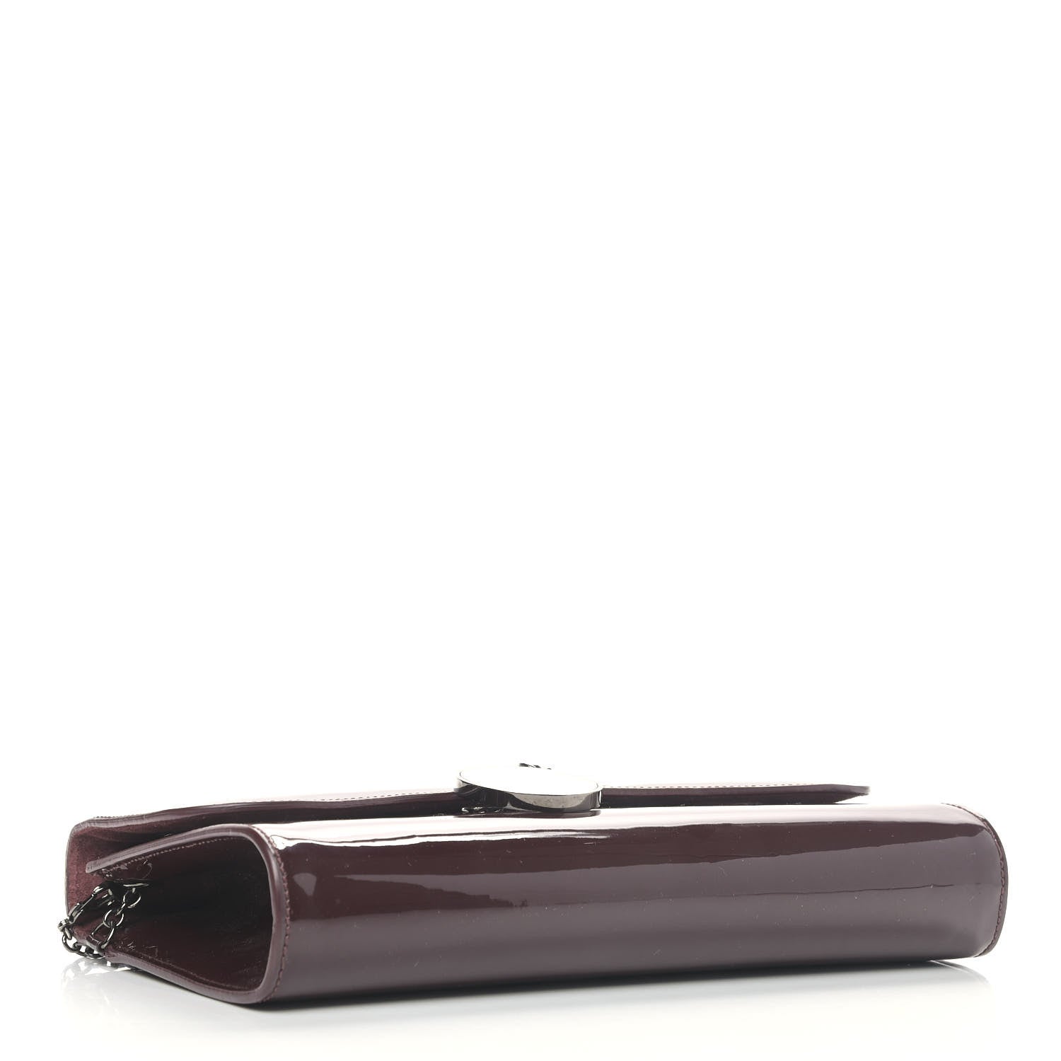 Christian Louboutin Patent Riviera Clutch Lie De Vin 3 of 11