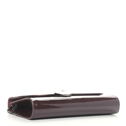 Christian Louboutin Patent Riviera Clutch Lie De Vin 3 of 11