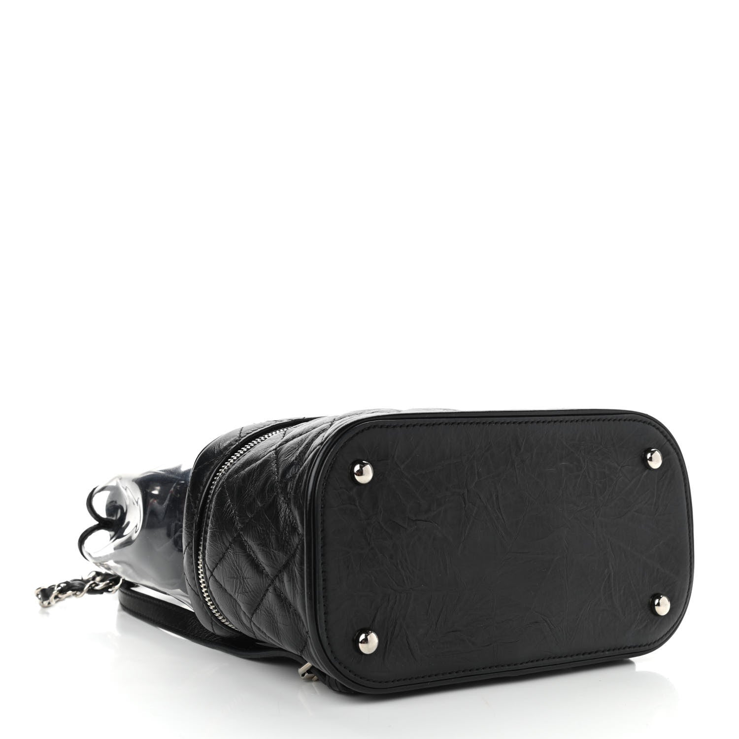 Chanel Crumpled Calfskin PVC Quilted Backpack Black 4 of 10