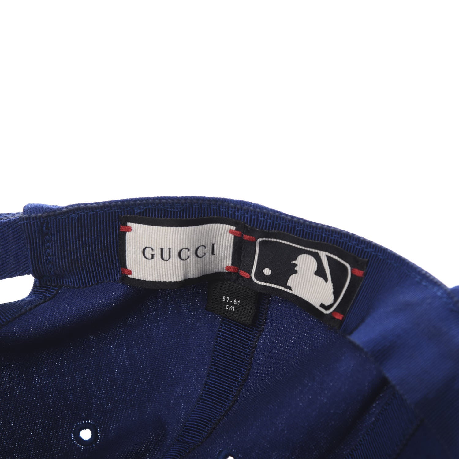 Gucci X MLB Cotton NY Yankees Baseball Hat 57-61 Blue 9 of 9