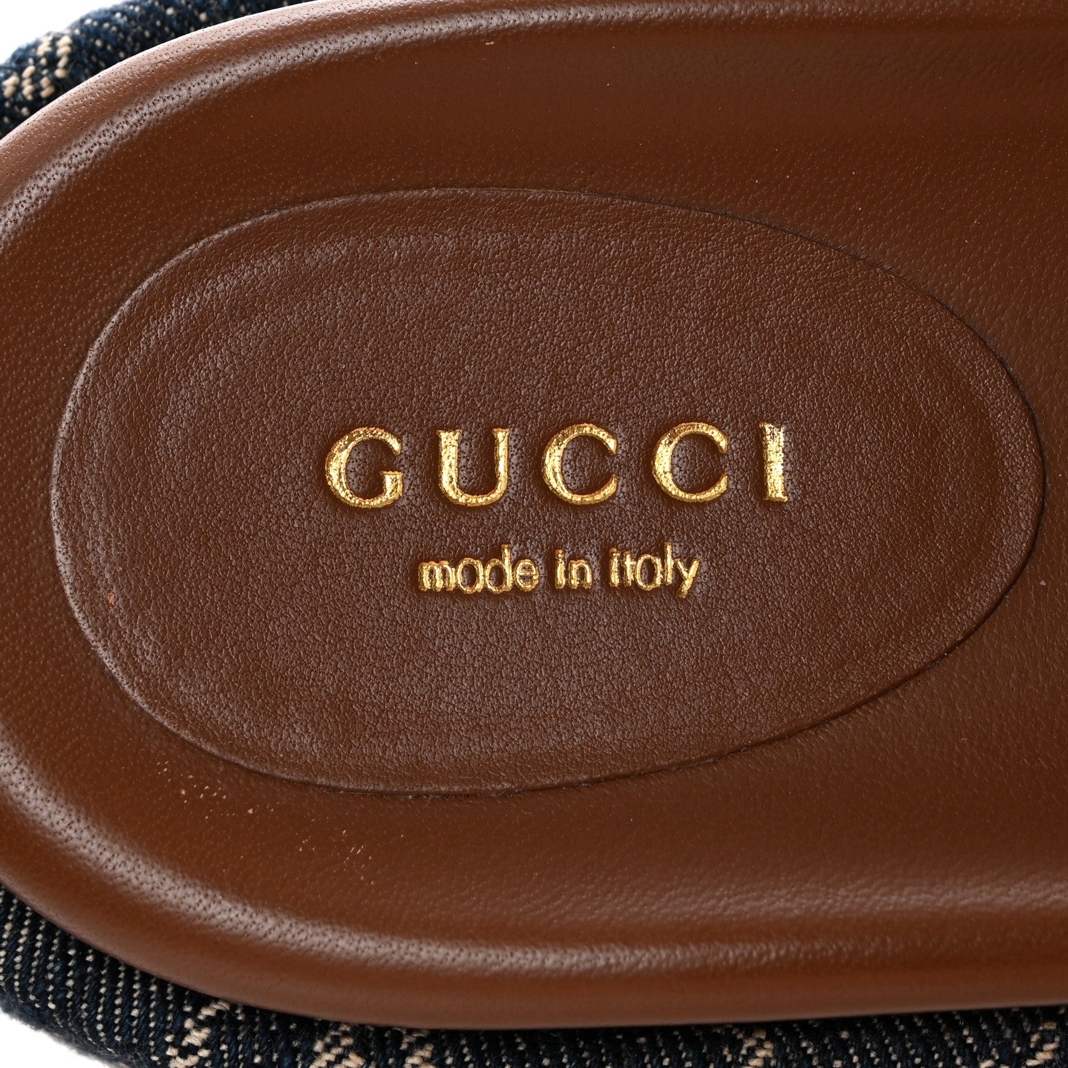 Gucci New Denim GG Monogram Angelina Platform 55mm Slide Sandals 36 Blue Tea 8 of 9