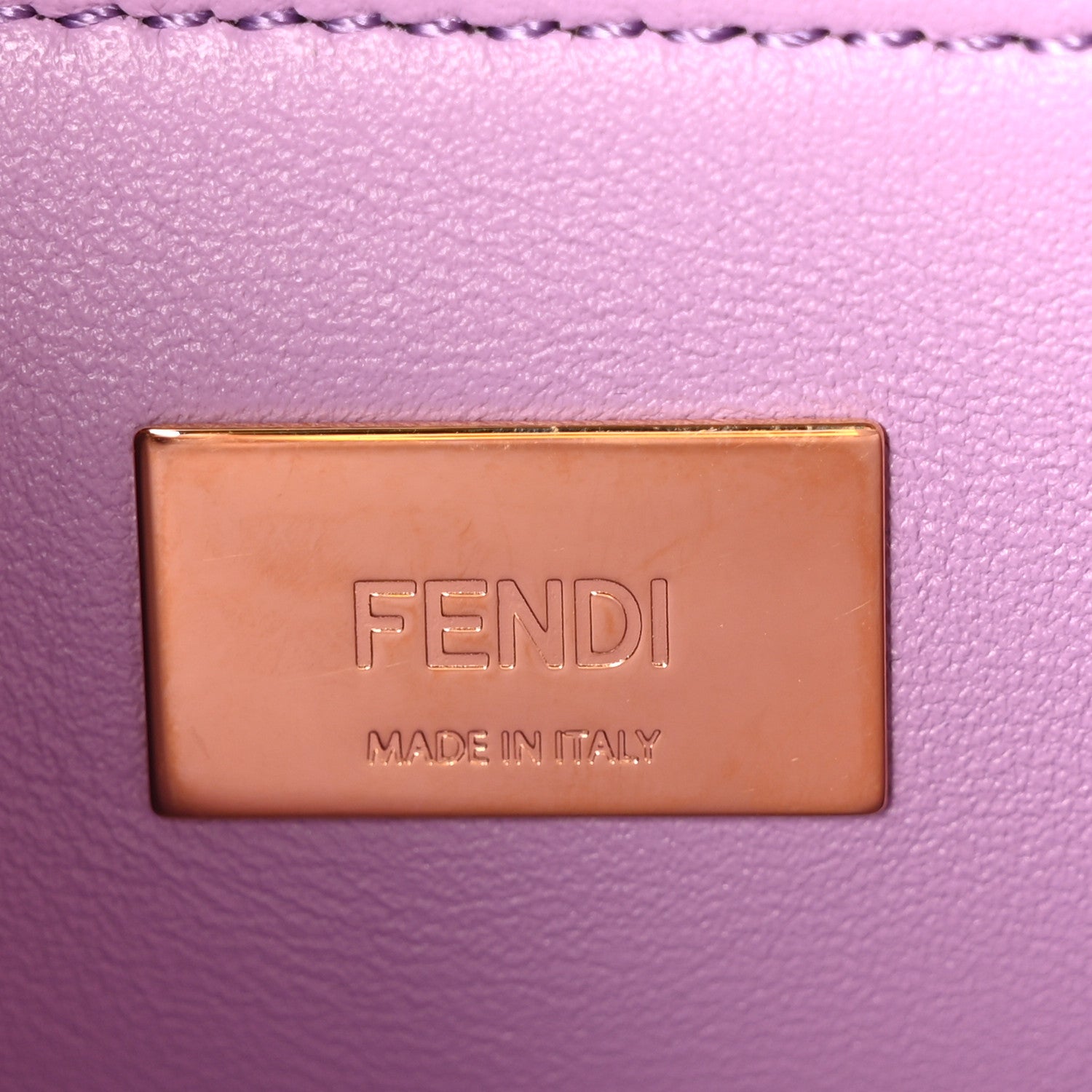 Fendi Nappa Stacked Bar Mini Peekaboo Iconic Satchel Violetta 6 of 10