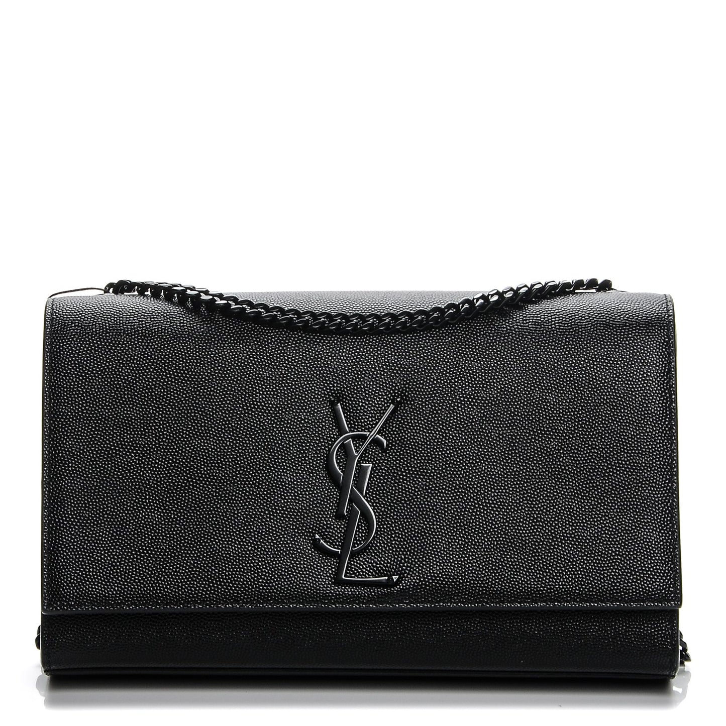 Grain De Poudre Medium Classic Monogram Kate Satchel Black