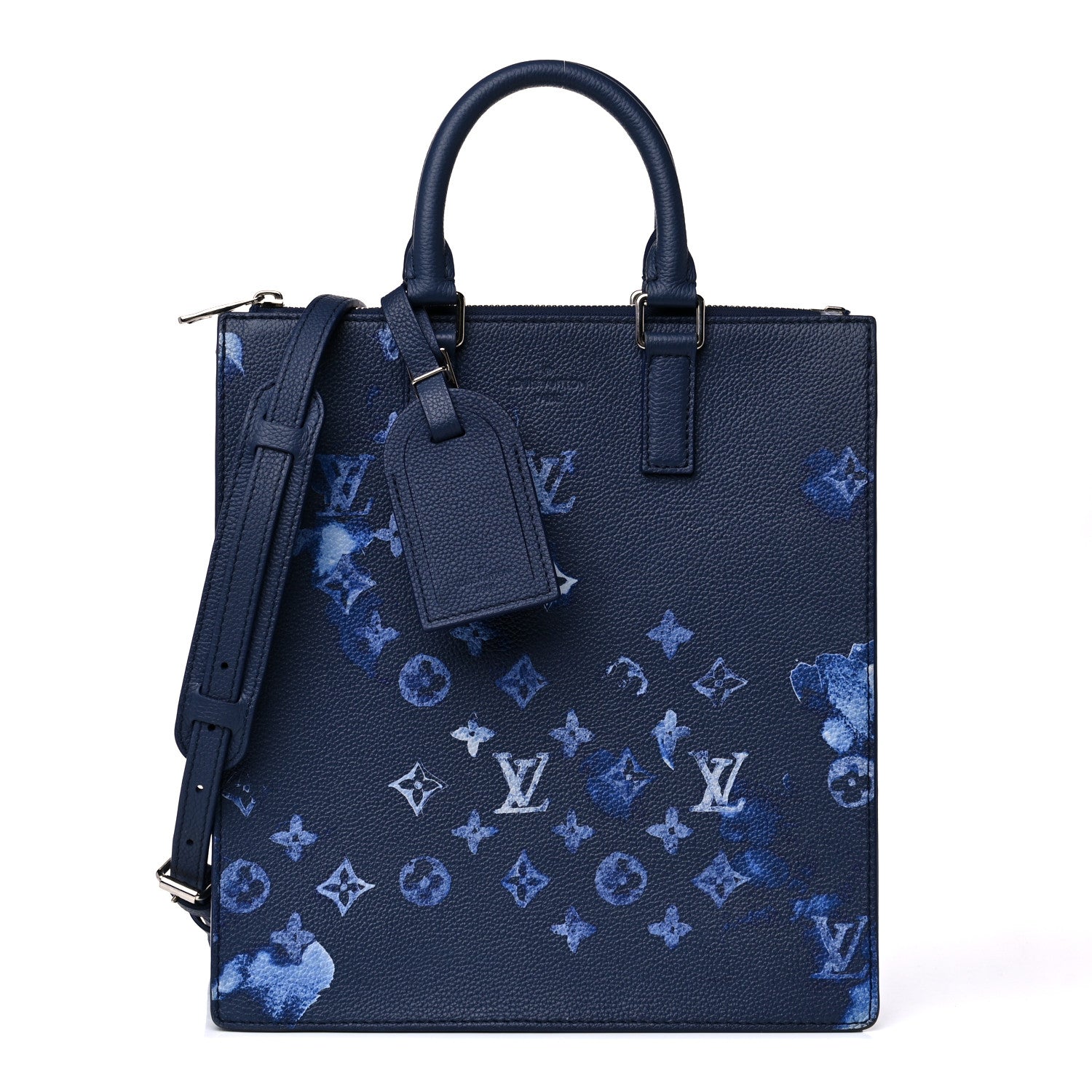 Louis Vuitton Monogram Ink Watercolor Sac Plat Zippé Blue 1 of 16