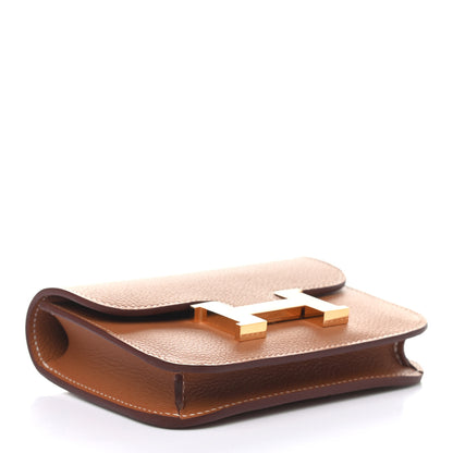 Hermes Evercolor Constance Slim Wallet Gold 4 of 7