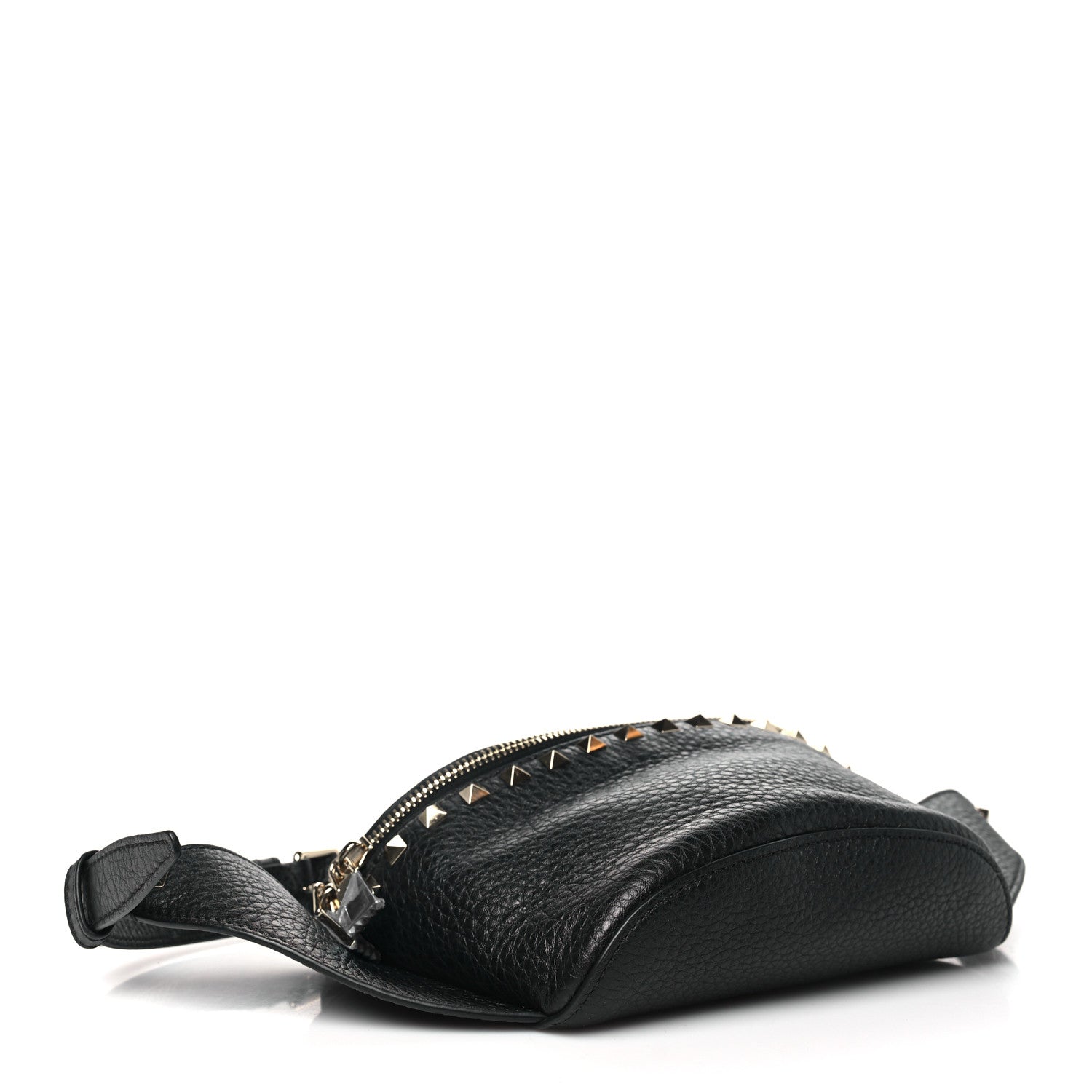 Valentino Garavani Grainy Calfskin Rockstud Belt Bag Black 4 of 9