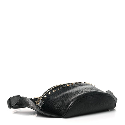 Valentino Garavani Grainy Calfskin Rockstud Belt Bag Black 4 of 9