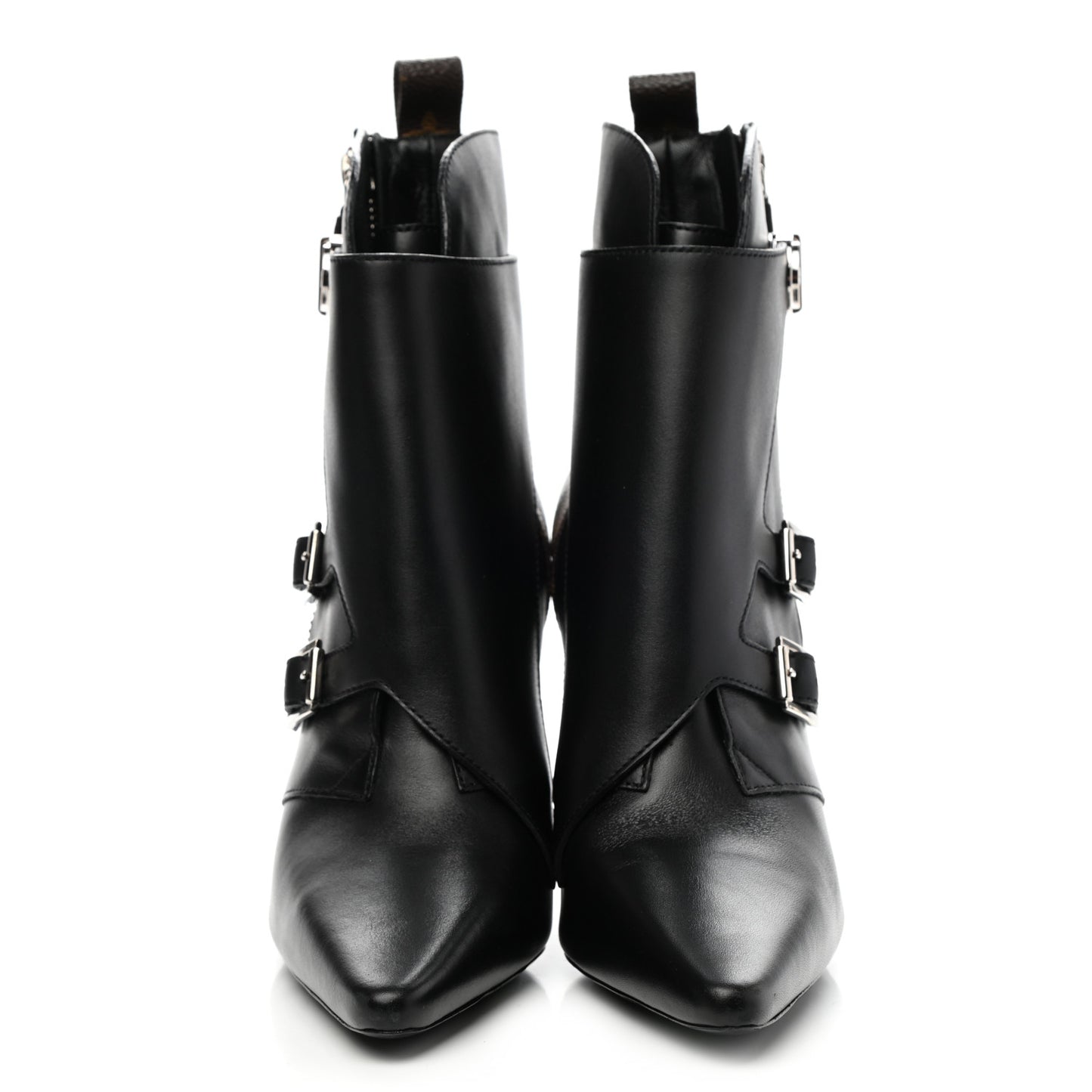 Calfskin Monogram Janet Ankle Boots 38 Black