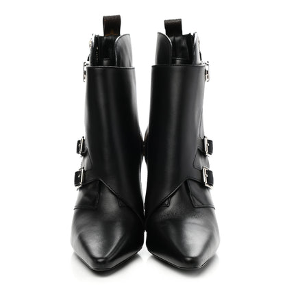 Louis Vuitton Calfskin Monogram Janet Ankle Boots 38 Black 2 of 8