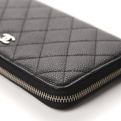 Chanel Caviar Quilted Large Gusset Zip Around Wallet Black 9 of 13