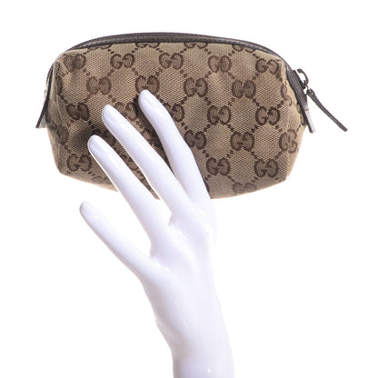 Gucci Monogram Small Balthus Cosmetic Case Beige Ebony Cocoa 2 of 7
