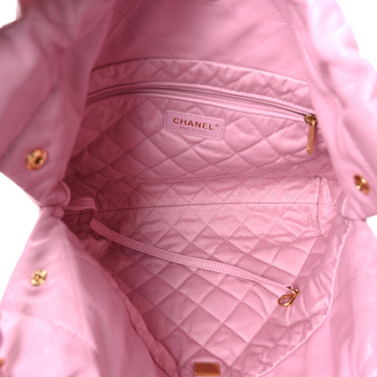 Chanel Shiny Calfskin Quilted Small Chanel 22 Dark Pink 6 of 11